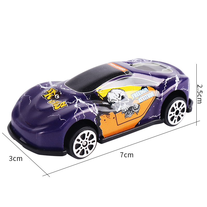 Children's rebound tin car mini model, alloy car simulation racing car, night market street stall, wholesale of small toys Item Picture