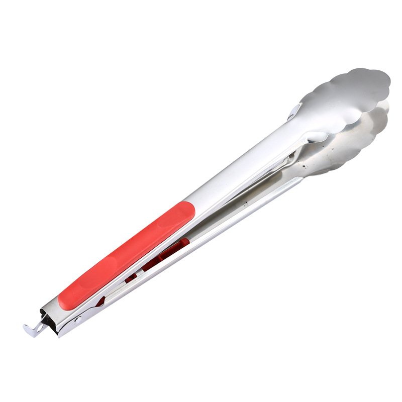 Stainless steel food tongs, bread tongs, buffet steak tongs, kitchen heat-resistant tongs, barbecue tongs, grilled meat tongs, food tongs Item Picture