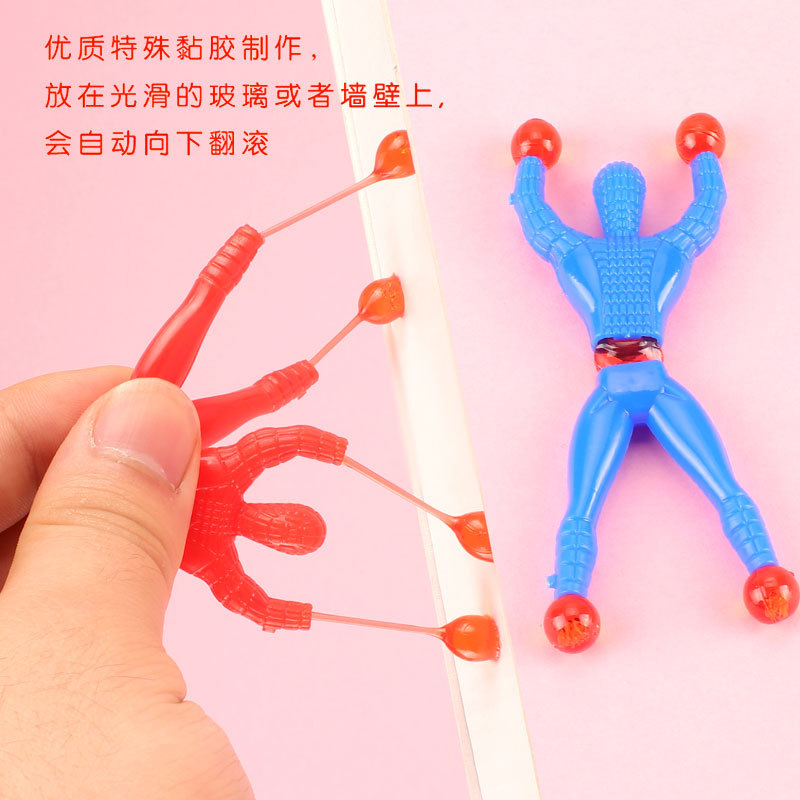 Wall-climbing man, sticky Spider-Man, wall-climbing Spider-Man, wall-climbing man, 2-yuan store, traditional toy manufacturer wholesale Application Scenario