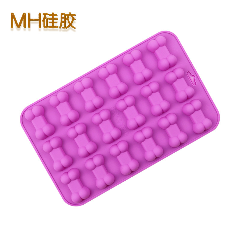Minghao 18 Even Silicone Chocolate Mold Fire Wax Mold Biscuit Mold Dog Bone Biscuit Mold Baked Silicon details Picture