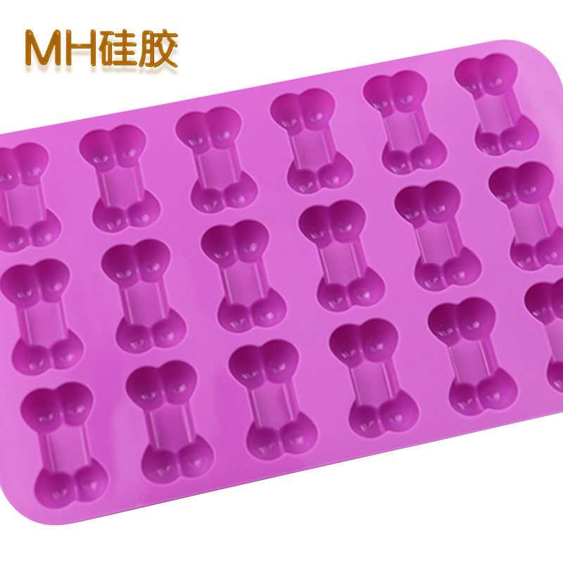 Minghao 18 Even Silicone Chocolate Mold Fire Wax Mold Biscuit Mold Dog Bone Biscuit Mold Baked Silicon Item Picture