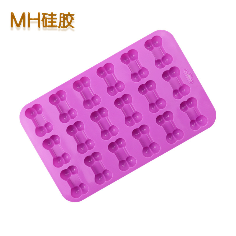 Minghao 18 Even Silicone Chocolate Mold Fire Wax Mold Biscuit Mold Dog Bone Biscuit Mold Baked Silicon Specification drawing