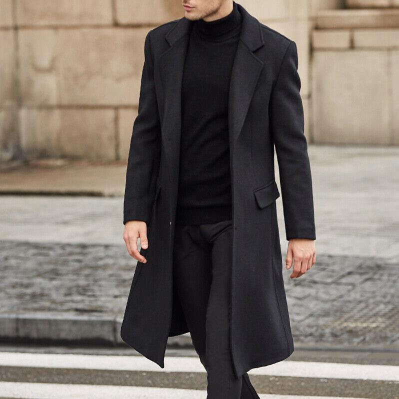 Transfronterizo 2022 nuevo comercio exterior inglés hombre largo trench abrigo de lana deseo hombres trench coat details Picture