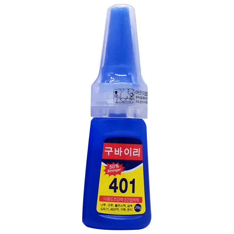 Korean version 401 glue, genuine for rubber, metal, plastic, wood, glass, quick-drying, strong 502 nail glue and shoe repair glue Item Picture