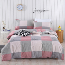 Factory direct cotton old coarse cloth four sets of all-cotton quilt set bed sheet pillowcase four sets of winter home textile bedding
