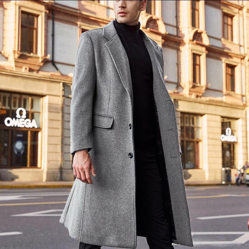 Transfronterizo 2022 nuevo comercio exterior inglés hombre largo trench abrigo de lana deseo hombres trench coat Specification image