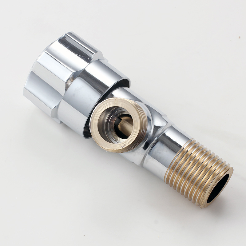 Angle Valve Pure Copper Wholesale Thickening Large Flow Lengthening Hot And Cold Stainless Steel Three-Way Water Heater Toilet Copper Triangle Valve Application Scenario
