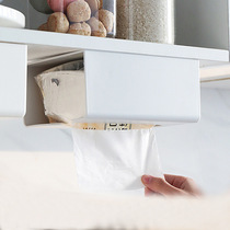 Wall-mounted tissue box Face towel box Wall storage toilet wall kitchen napkins perforation-free tissue box