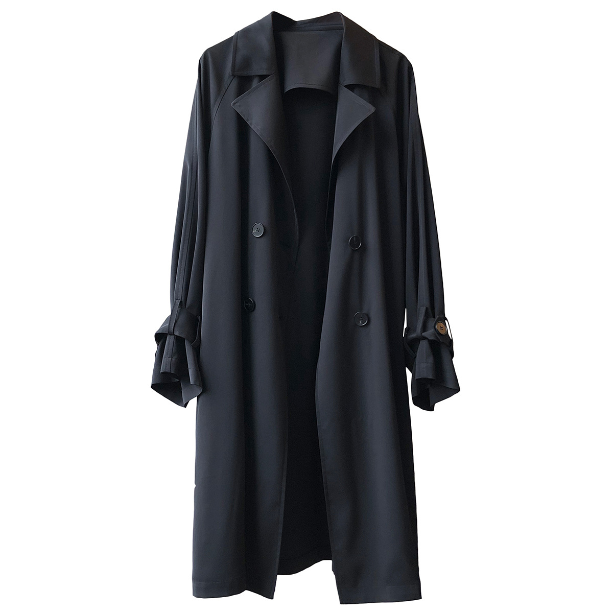 Yan Shuang 2024 Spring New Thin Trench Coat Female Long Korean Version Of Temperament Loose Solid Color Over The Knee Coat Yx0719 Item Picture