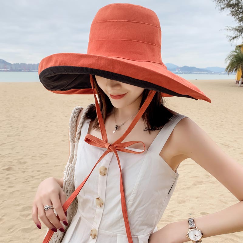 Hat Female Summer Sunshade Sunscreen Uv Fisherman Hat Outdoor Travel Face Cover Large Brim Sun Hat Wholesale Application Scenario