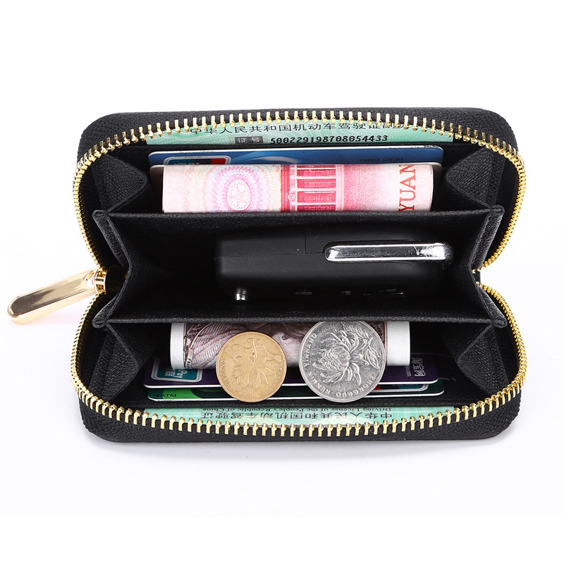 New short hand-held coin purse for women, cross-patterned small wallet and money cloth Specification image