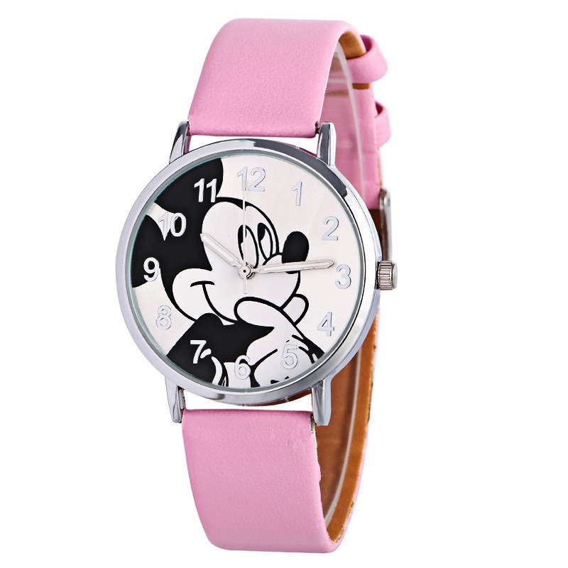 wish Cross-border wholesale of cute mouse cartoon children's watches with mouse PU straps and fashionable quartz watches on delivery details Picture