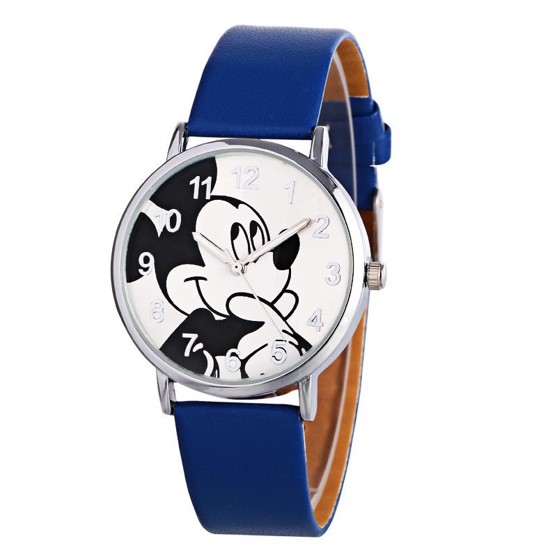 wish Cross-border wholesale of cute mouse cartoon children's watches with mouse PU straps and fashionable quartz watches on delivery Item Picture