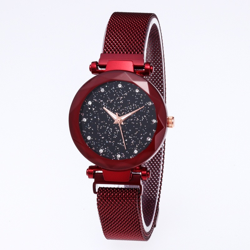 The wechat business sales model of the Milan magnet watch is the same as the female Douyin's diamond-shaped quartz wristwatch, "Full Sky Stars" for women Specification image