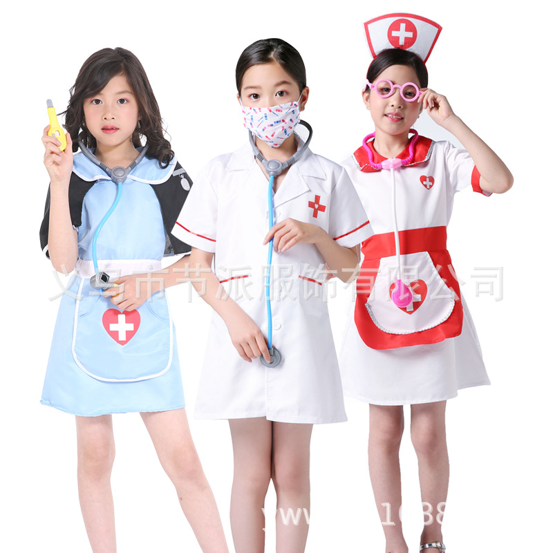儿童表演服护士消防员警察机长工人cosplay职业角色扮演服装详情图2