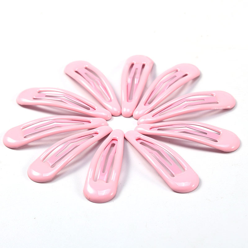 Japanese and Korean large-sized water drop BB clip, fresh and light oil drip edge clip, children's hair clip, headwear, baked paint color straight clip, hair clip Item Picture
