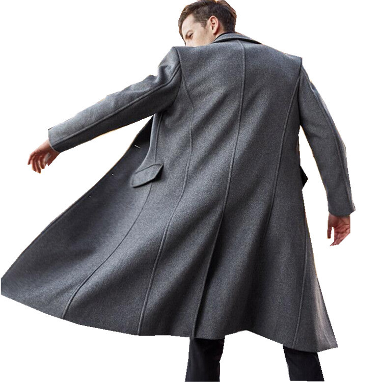 Transfronterizo 2022 nuevo comercio exterior inglés hombre largo trench abrigo de lana deseo hombres trench coat Item Picture