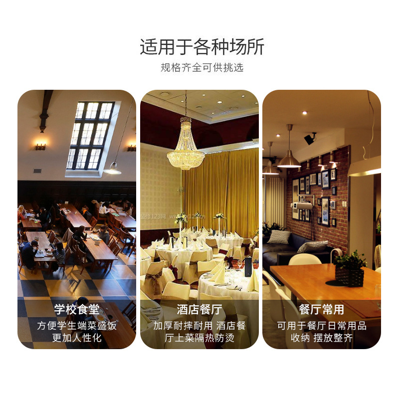 Factory direct sales of thickened rectangular anti-slip bread and fast food trays, cafeteria plates, KFC and hotel plastic trays Application Scenario