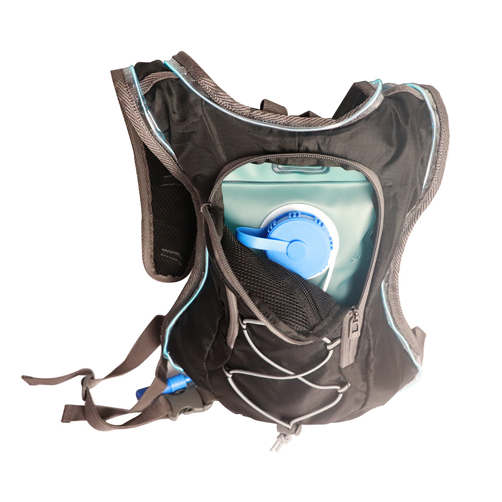 2L-2.5L polyester outdoor sports hiking, running, cycling LED light backpack Item Picture