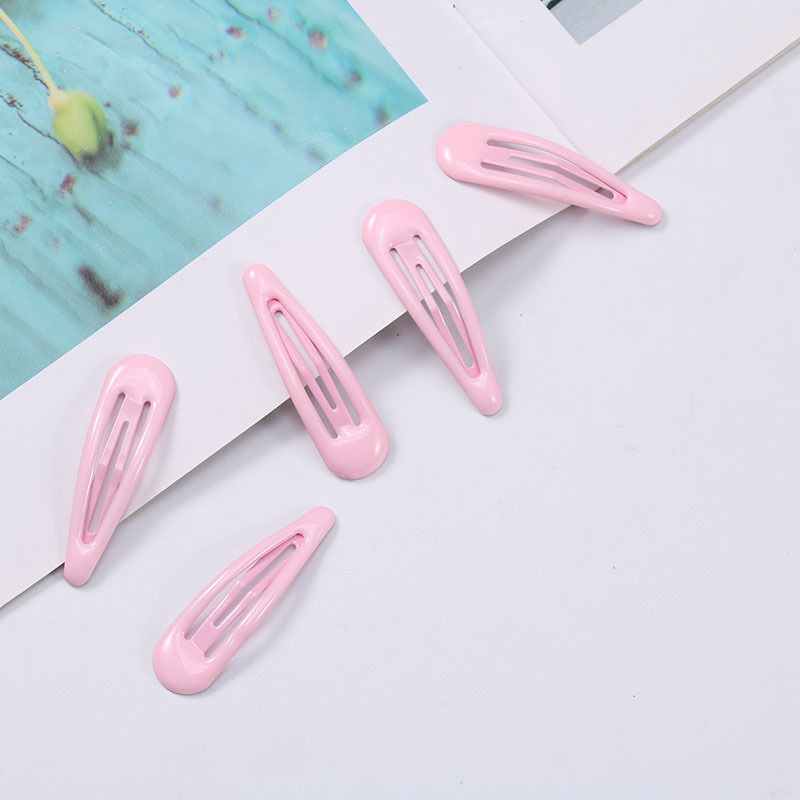 Japanese and Korean large-sized water drop BB clip, fresh and light oil drip edge clip, children's hair clip, headwear, baked paint color straight clip, hair clip Application Scenario