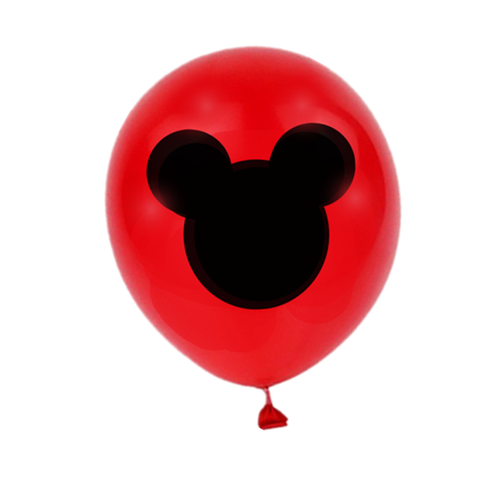 Cross-border best-selling 12-inch Minnie printed latex balloon baby's first birthday Mickey themed party decoration Specification image