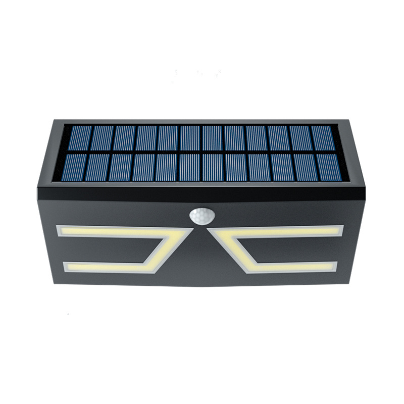 5W high-power COB solar wall lamp, new rural household outdoor courtyard integrated automatic sensing small street lamp details Picture