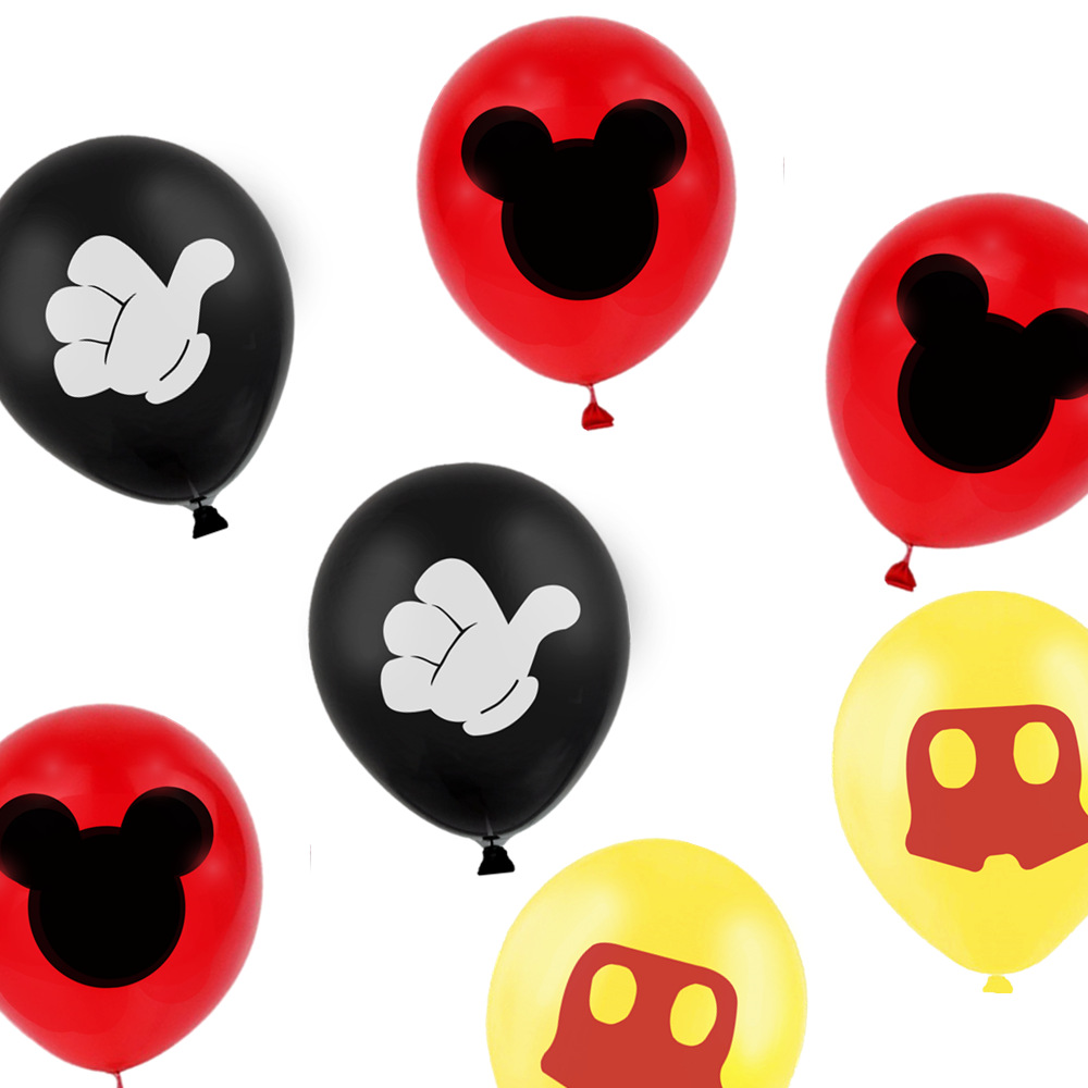 Cross-border best-selling 12-inch Minnie printed latex balloon baby's first birthday Mickey themed party decoration Application Scenario