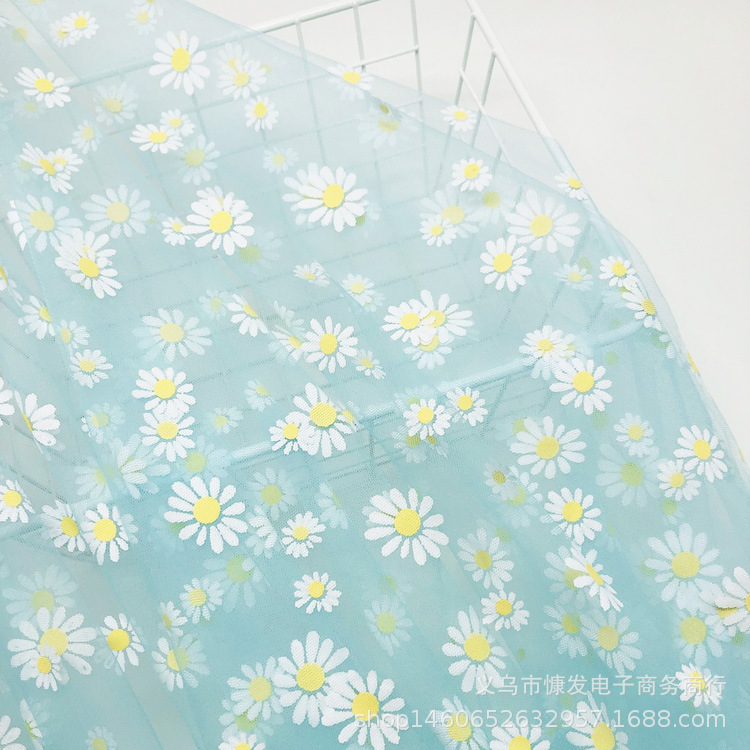 Discount: Daisy gel paste, gauze, soft fabric, stage costumes, performance fabric, veil, princess dress, gauze dress, photo shoot Specification image