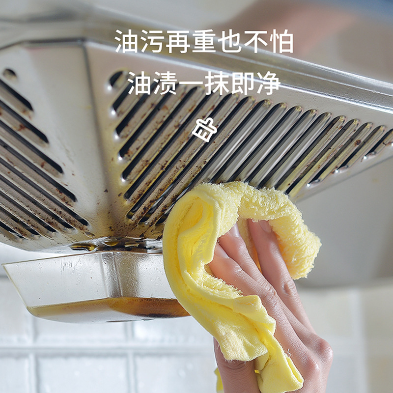 Wholesale of oil-based dishcloths, wood fiber dishcloths, non-stick oil-cleaning kitchen cloths, absorbent scouring pads in stock Application Scenario