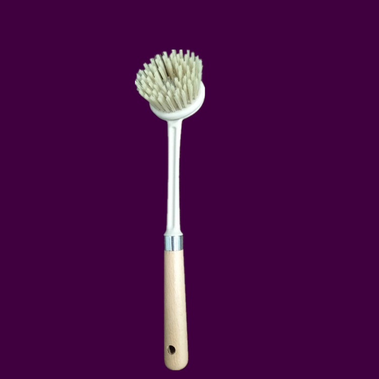 Wholesale of wood-handled plastic pot washing brushes and kitchen wall-mounted cleaning dishwashing brushes
