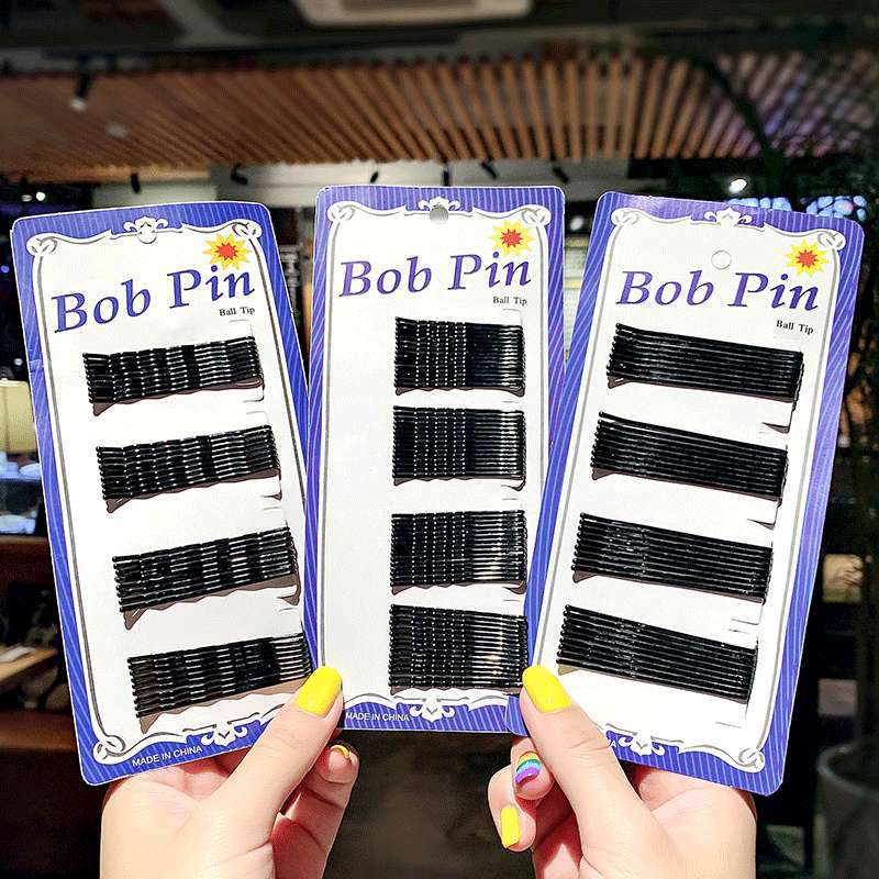 发饰女士隐形发夹蓝卡设计波浪钢丝一字夹美发造型必备