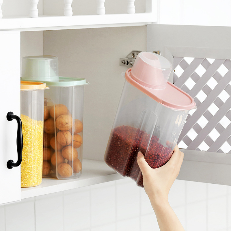 Pin Tu Nordic Food Storage Box, Large Kitchen Grain Storage tank, Plastic Sealed tank, waterproof grain tank details Picture