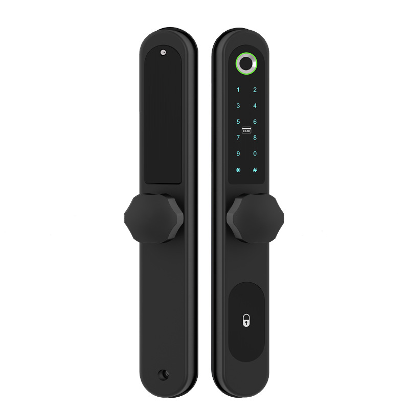 Fingerprint Lock Broken Bridge Aluminum Fingerprint Lock Pan Slide Door Push And Pull Narrow Side Door Smart Lock Graffiti Bluetooth Remote Password Electronic Lock Smart Lock Smart Lock Smart Lock Application Scenario