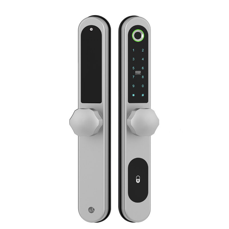 Fingerprint Lock Broken Bridge Aluminum Fingerprint Lock Pan Slide Door Push And Pull Narrow Side Door Smart Lock Graffiti Bluetooth Remote Password Electronic Lock Smart Lock Smart Lock Smart Lock details Picture