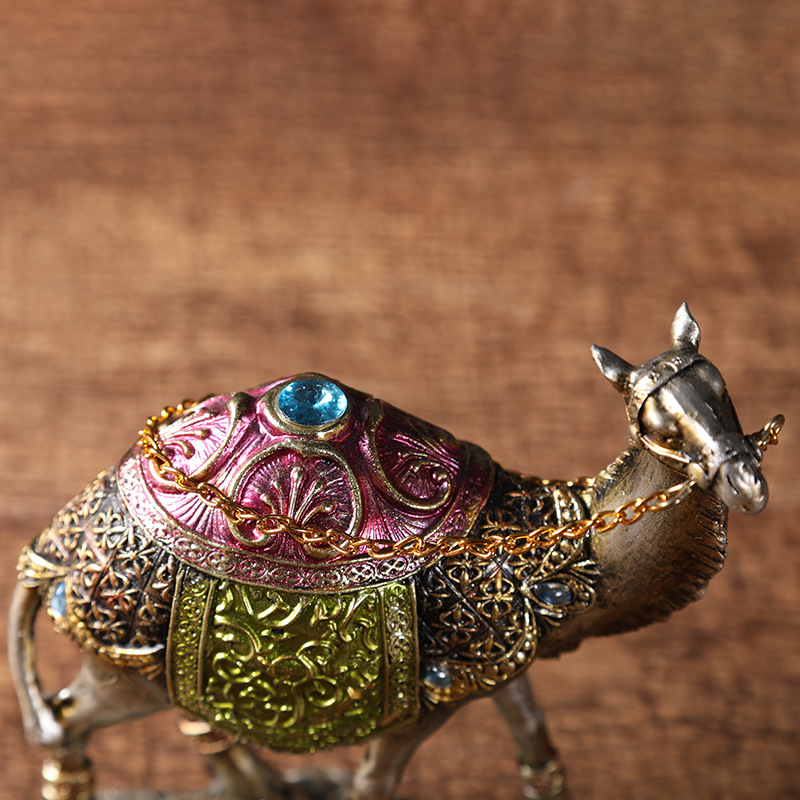Silk Road Cross-Border For Desert Camel Animal Resin Decoration Model Model Room Office Decoration Soft Application Scenario