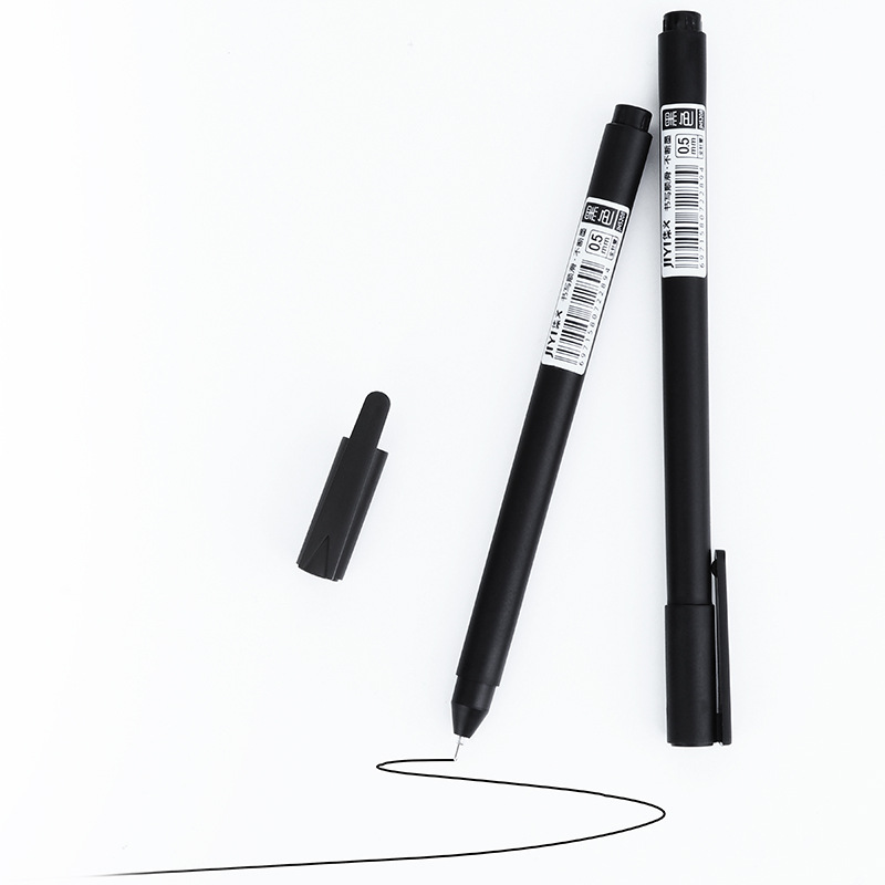 Explosive Neutral Pen Black Frosted Neutral Pen Full Needle 0.5Mm Office Quick-Drying Non-Dirty Hand Signature Pen Direct Application Scenario