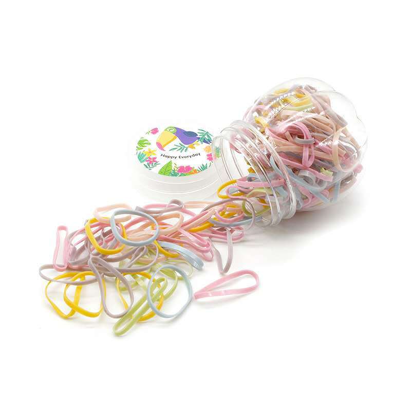 Wholesale of hair tie and hair band accessories, disposable rubber bands with a Korean style for girls to tie their hair, colorful small rubber bands Item Picture
