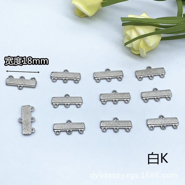 DIY alloy jewelry accessories, earrings, bracelets, hanging heads, multi-hole connector rods, factory direct sales, colors available upon order Specification image