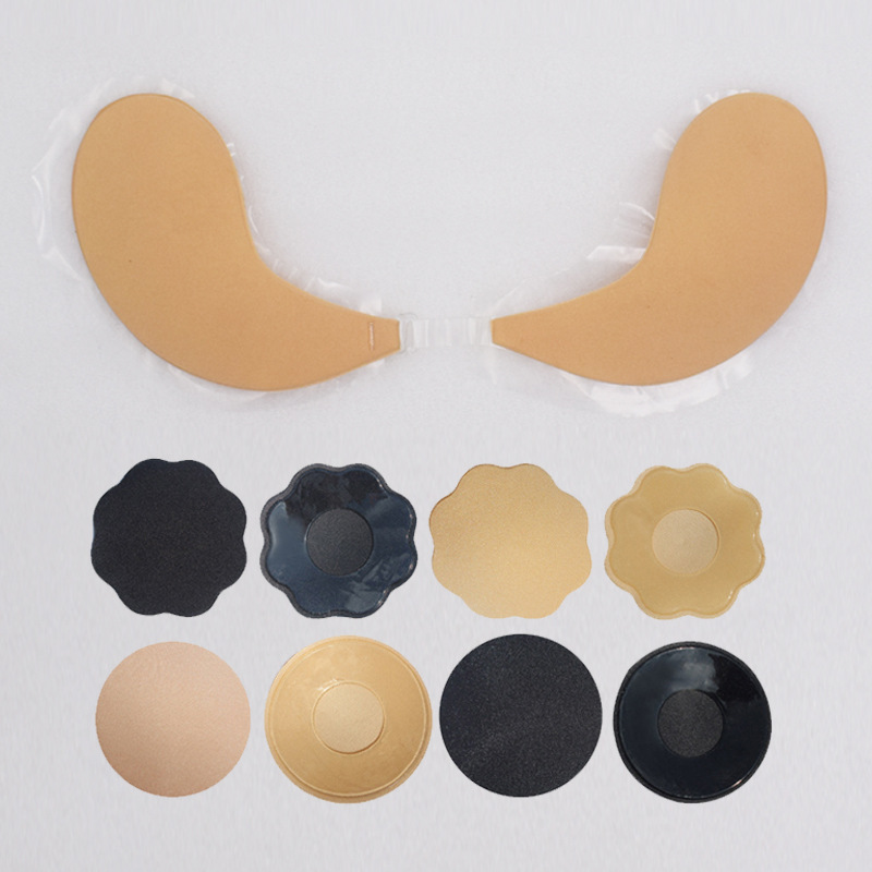 Banana-Stick Breast Tape Push-Up Breast Tape Halter Wedding Dress With Invisible Bra Anti-Exposure Anti-Bump Patch Specification drawing