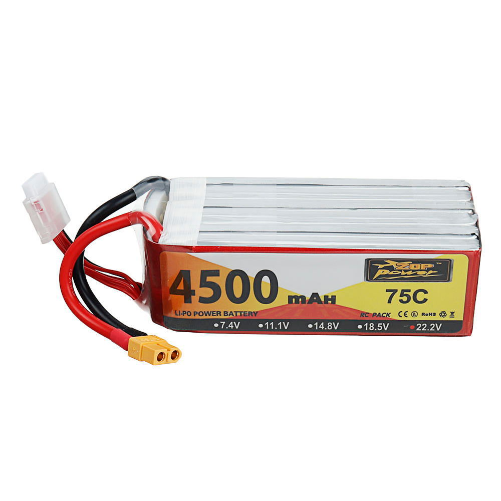 14年ZOP工厂RC电池4500mAh22.2V75C车模船舶高倍率聚合物电池