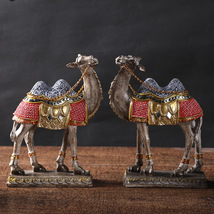 沙漠骆驼动物树脂摆件模型样板房办公室摆设软装树脂工艺品
