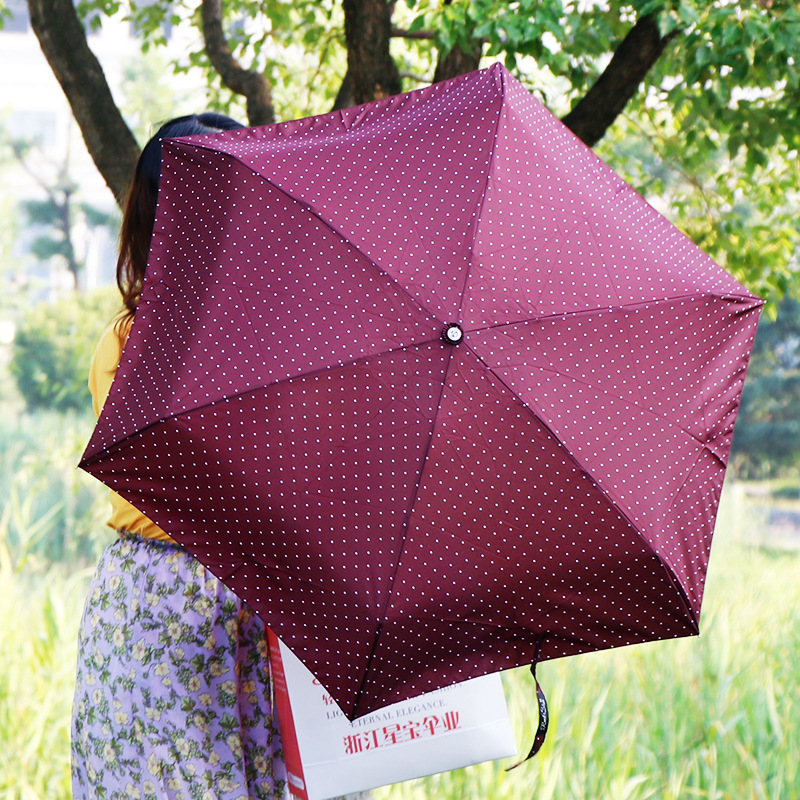 RST umbrella Japanese-style sun protection and shading dot mini lightweight portable women's 50% discount pocket umbrella