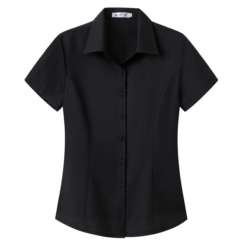 Spring 2022 new women's shirt, short sleeve, Korean-style, slim-fit, large-sized business attire, cross-border short sleeve batch Application Scenario