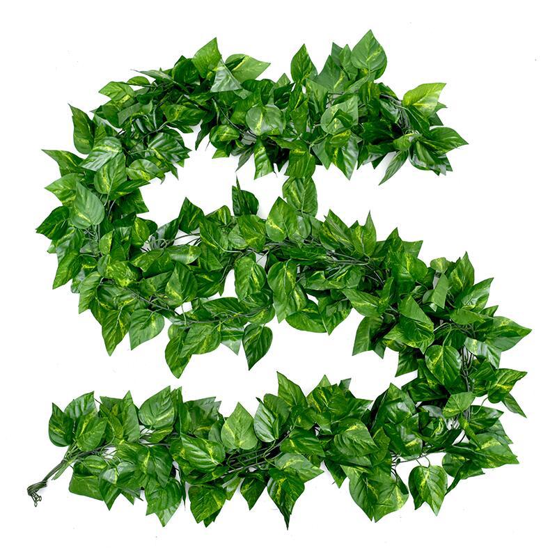 Wholesale of artificial vines, climbing vines, decorative artificial leaves, grape leaves, green leaves, pipe ceilings, artificial flowers, and pothos Item Picture