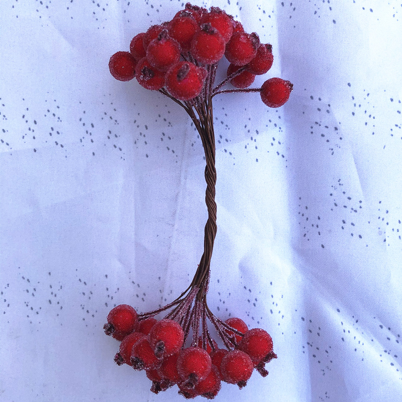 【 Simulated Foam Frosted Fruit 】 Forest Girl series frosted glass bead fruit DIY Fruit string wreath accessory materials details Picture