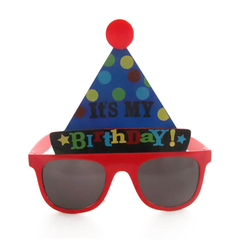 生日眼镜搞怪眼镜成人儿童网红生日快乐聚会派对拍照节日装扮眼镜产品图