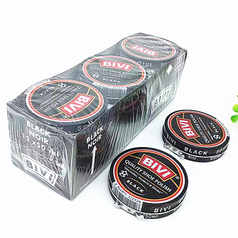 Wholesale 3-13 tin box shoe polish, leather shoe maintenance oil, brown, black, natural color, high-end tin box shoe polish Item Picture