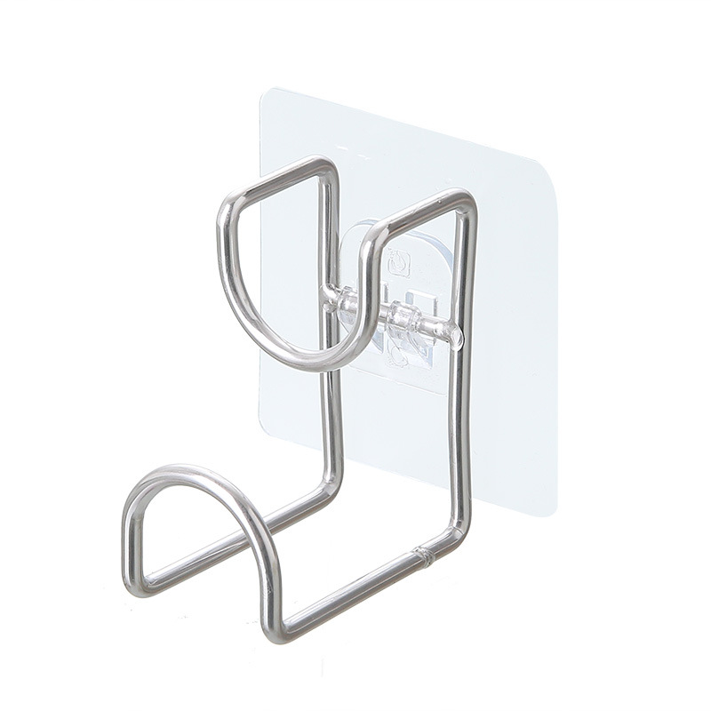 Non-drilling creative, powerful, seamless adhesive washbasin hook, stainless steel washbasin stand, bathroom wall nail-free adhesive hook Item Picture