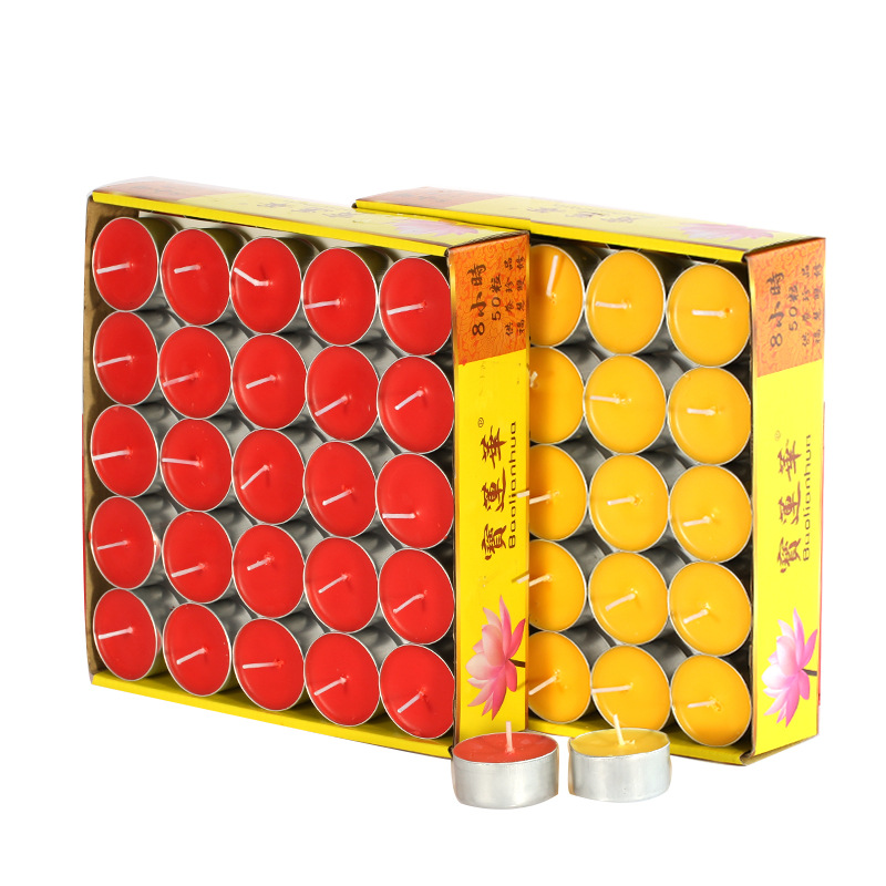 Bao Lian Hua Butter Lamp, 4-hour 100-candle lamp for offering to Buddha, long lamp, butter offering lamp, plum blossom grain Buddhist utensils Item Picture