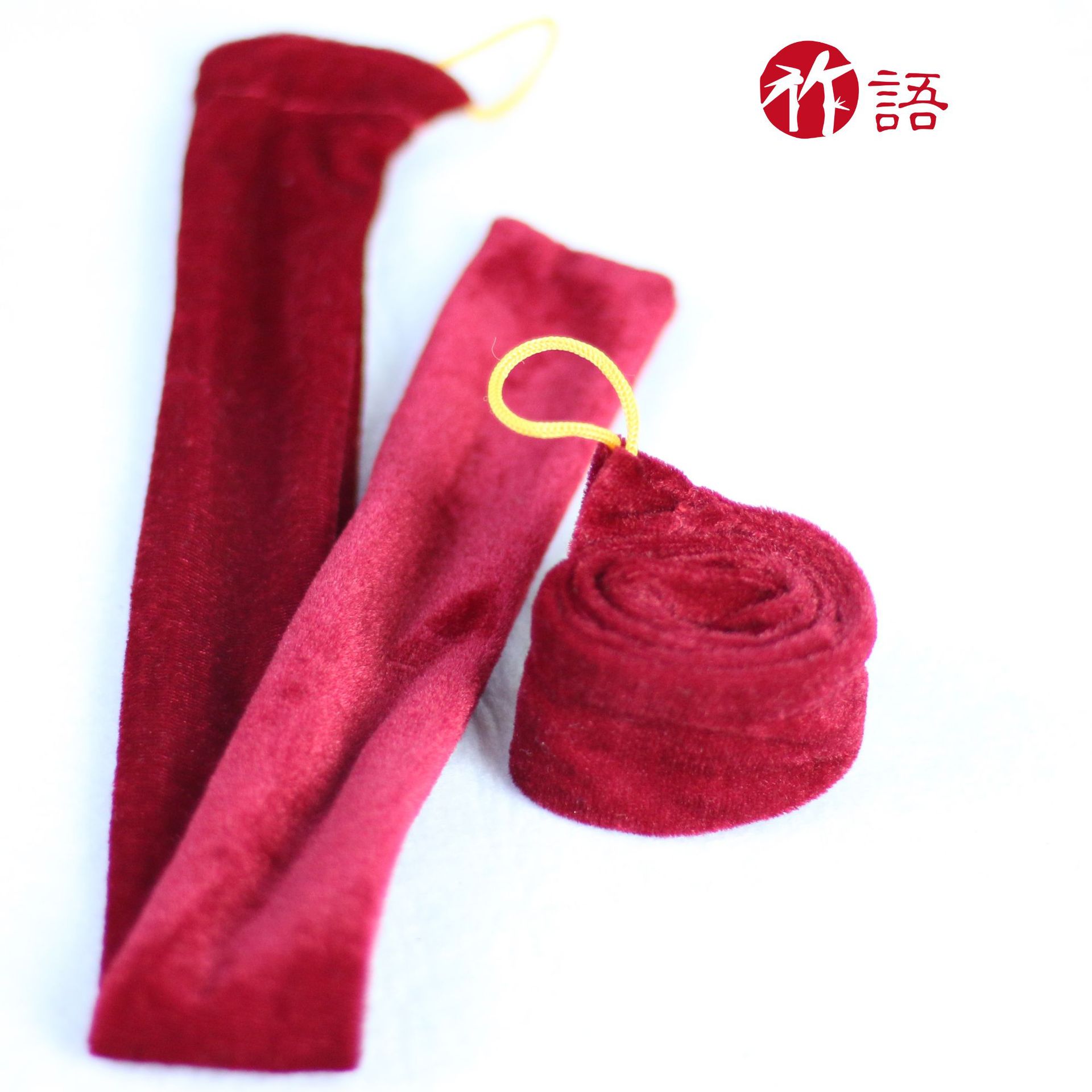 Wholesale velvet flute and xiao protective bag sets, popular style drawstring bag bamboo flute and xiao set gift packaging details Picture